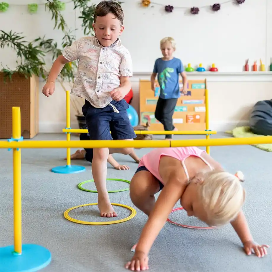 The Playzone-Fit Obstacle Course Kit is a perfect choice for indoor games, featuring cones, hurdles, and agility challenges to keep kids active and engaged. Ideal for parties, playdates, and family fun.