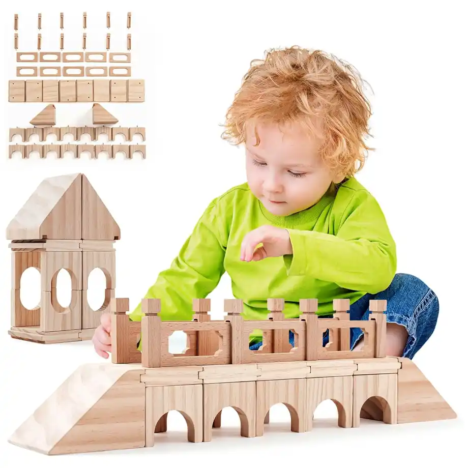 A set of huge bridge-building blocks designed for educational and creative indoor games, encouraging kids to explore engineering, problem-solving, and imaginative play.