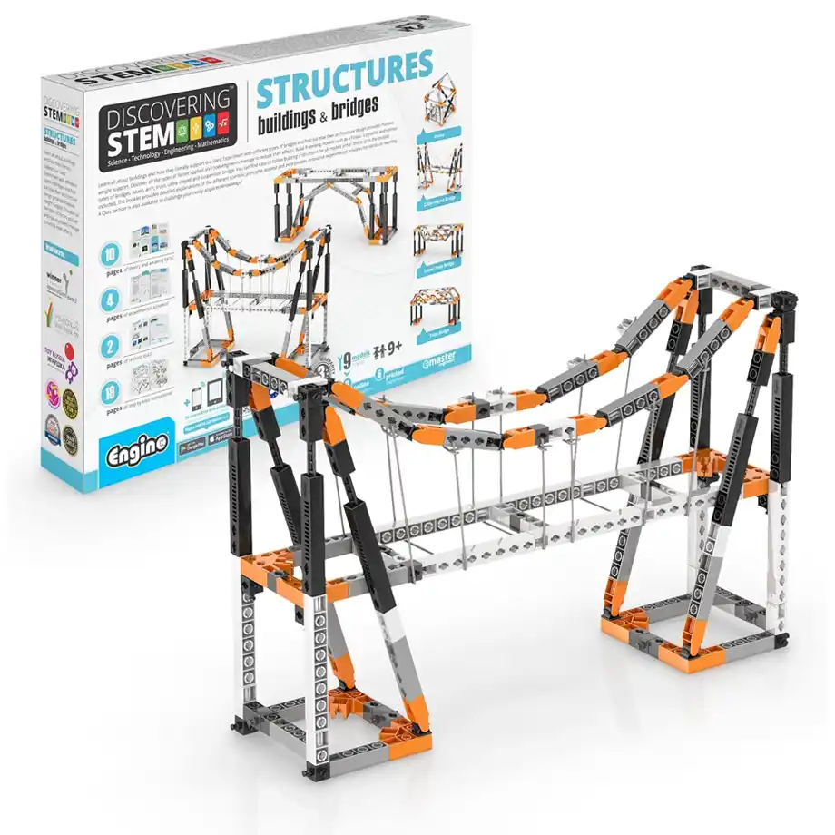 An educational bridge-building kit perfect for interactive indoor games, helping kids develop creativity, engineering skills, and problem-solving abilities through hands-on construction.